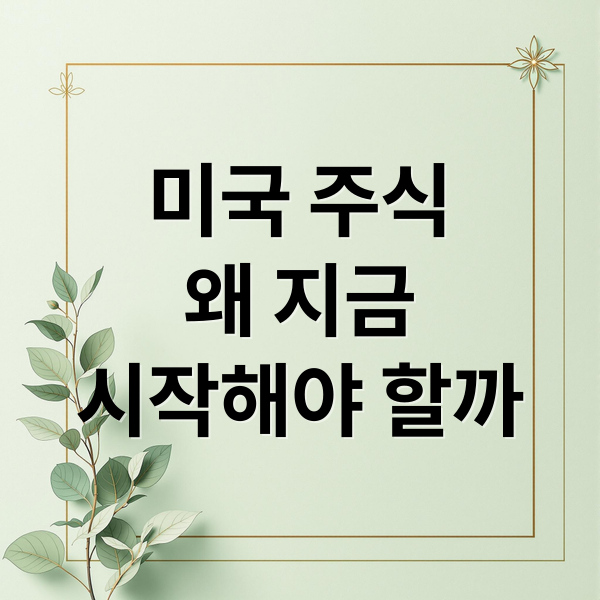 미국 주식 투자, 왜 시작해야 할까? 기본부터 리스크 관리까지